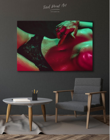 Wet sexy woman body Canvas Wall Art - image 1