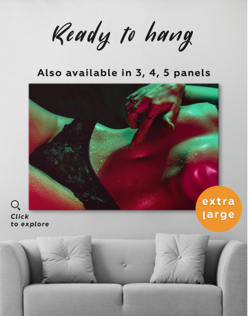 Wet sexy woman body Canvas Wall Art - image 8