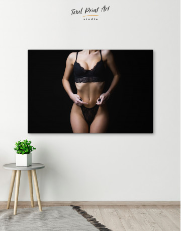 Erotic woman in underwear Canvas Wall Art - image 1