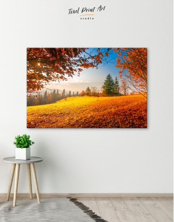 Autumn meadow landscape Canvas Wall Art - image 7