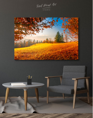 Autumn meadow landscape Canvas Wall Art - image 6