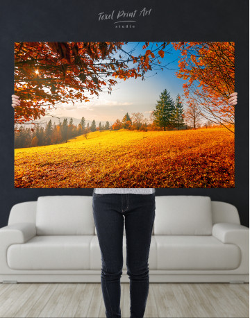 Autumn meadow landscape Canvas Wall Art - image 5