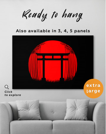 Bamboo forest in the japanese sunrise Canvas Wall Art - image 7