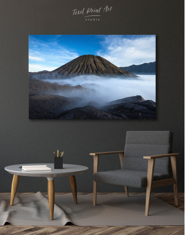 Beautiful misty vulcano morning Canvas Wall Art - image 2