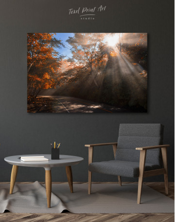 Autumn forest road Canvas Wall Art - image 6