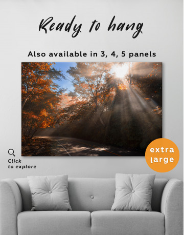 Autumn forest road Canvas Wall Art - image 1