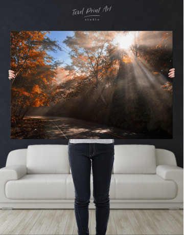 Autumn forest road Canvas Wall Art - image 5