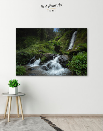 Watu Ondo waterfall, Indonesia Canvas Wall Art - image 7