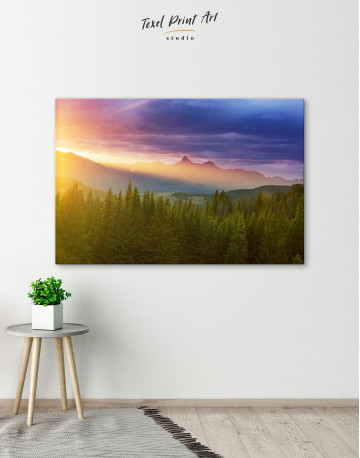 Scenic sunset in the mountains Canvas Wall Art - image 8