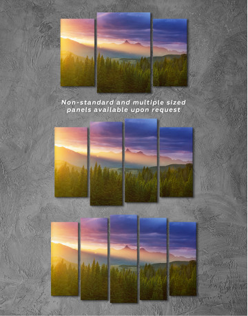 Scenic sunset in the mountains Canvas Wall Art - image 2