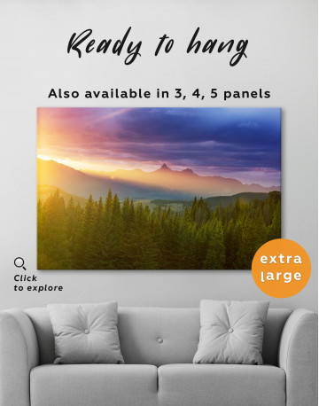 Scenic sunset in the mountains Canvas Wall Art - image 6