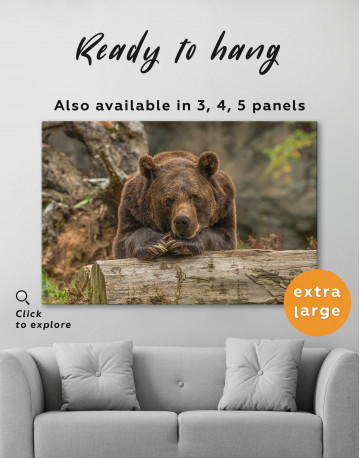 Closeup grizzly bear Canvas Wall Art - image 3