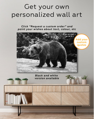 Walking brown bear Canvas Wall Art - image 1