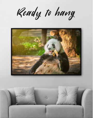 Framed Giant Panda Bear in China Canvas Wall Art - image 2