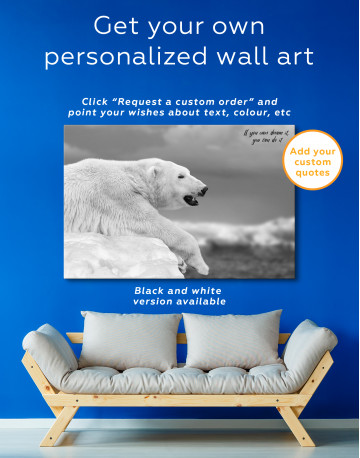 Polar bear on a ice floe Canvas Wall Art - image 4