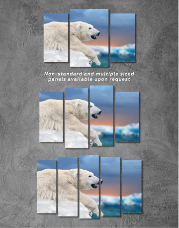 Polar bear on a ice floe Canvas Wall Art - image 5