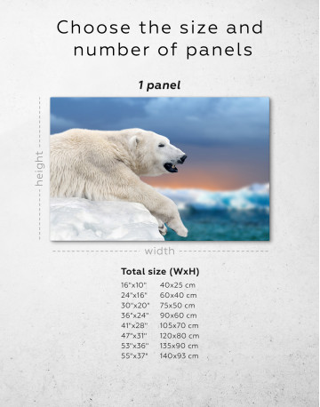 Polar bear on a ice floe Canvas Wall Art - image 2