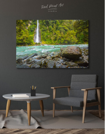 Thunder creek fall, New Zealand Canvas Wall Art - image 2