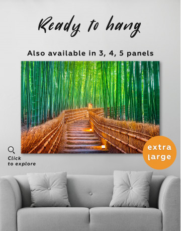 Bamboo forest in Kyoto, Japan Canvas Wall Art - image 1