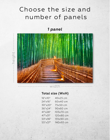 Bamboo forest in Kyoto, Japan Canvas Wall Art - image 2