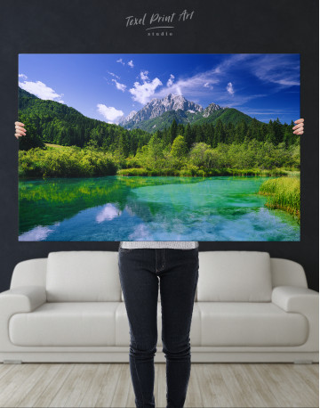 Nature Landscape Alps Mountains in Slovenia Canvas Wall Art - image 2