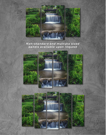 Small Garden with Waterfalls Canvas Wall Art - image 5