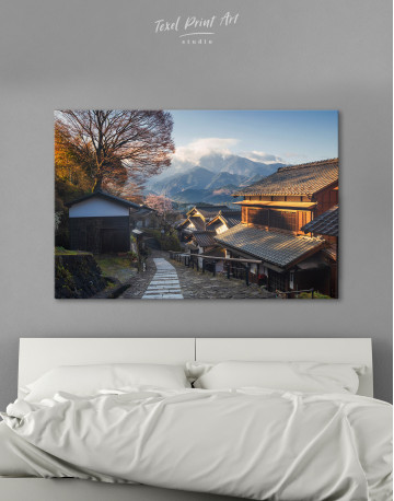 Magome Juku Mountain Landscape Japan Canvas Wall Art