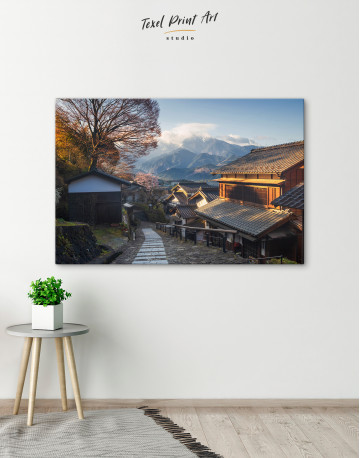 Magome Juku Mountain Landscape Japan Canvas Wall Art - image 1