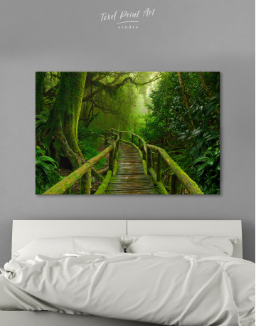 Tropical Jungle Footpath Canvas Wall Art