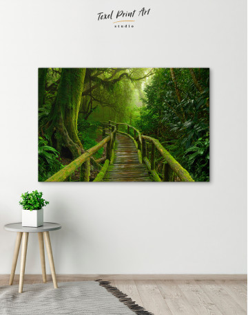 Tropical Jungle Footpath Canvas Wall Art - image 1