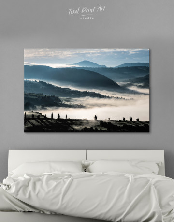 Sunrise Over Val D'orcia Italy Canvas Wall Art