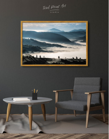 Framed Sunrise Over Val D'orcia Italy Canvas Wall Art - image 5