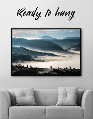 Framed Sunrise Over Val D'orcia Italy Canvas Wall Art - image 2