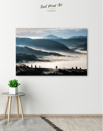 Sunrise Over Val D'orcia Italy Canvas Wall Art - image 1