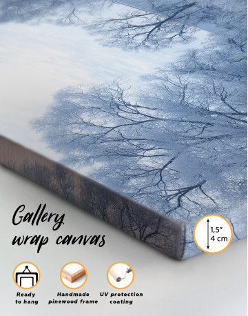 Blue Winter Landscape Canvas Wall Art - image 7