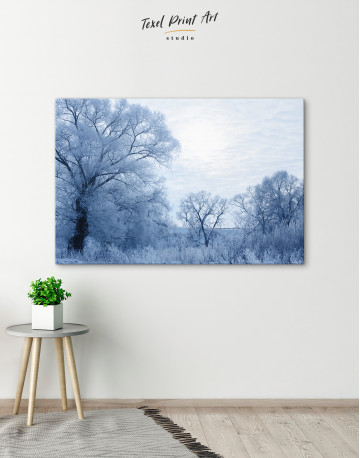 Blue Winter Landscape Canvas Wall Art - image 8