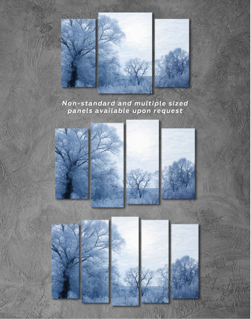 Blue Winter Landscape Canvas Wall Art - image 5