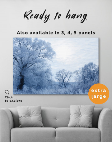 Blue Winter Landscape Canvas Wall Art - image 3