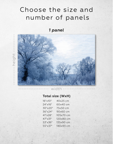 Blue Winter Landscape Canvas Wall Art - image 1