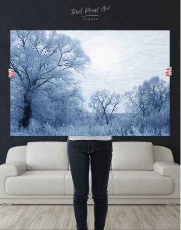 Blue Winter Landscape Canvas Wall Art - image 2