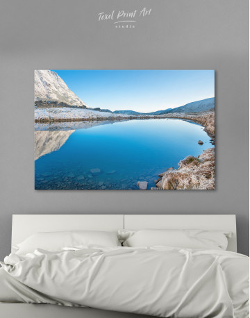 Beautiful Lake in the Snowy Mountains Canvas Wall Art