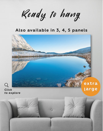 Beautiful Lake in the Snowy Mountains Canvas Wall Art - image 7