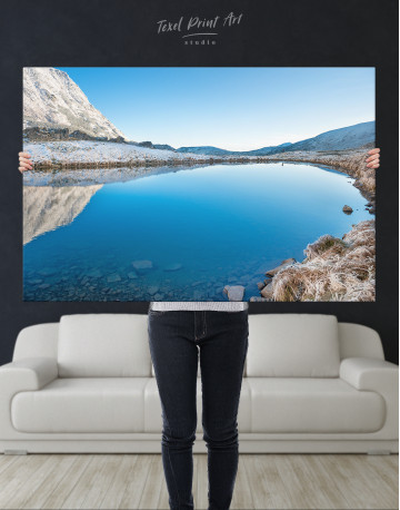 Beautiful Lake in the Snowy Mountains Canvas Wall Art - image 8