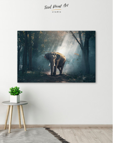 Elephant in the Forest Canvas Wall Art - image 8