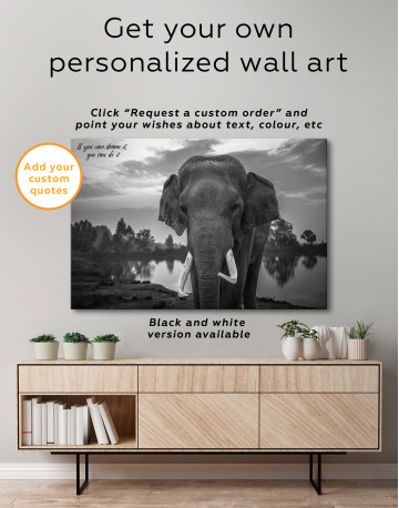 Wild Elephant Canvas Wall Art - image 7