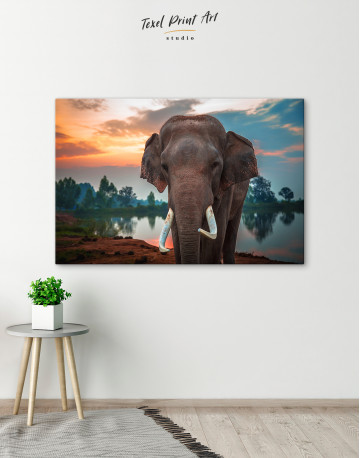 Wild Elephant Canvas Wall Art - image 3