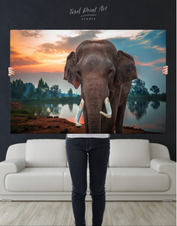 Wild Elephant Canvas Wall Art - image 8