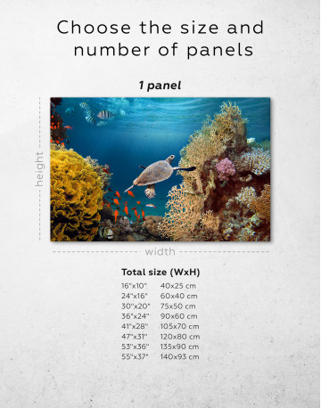 Tropical Coral Reef Canvas Wall Art - image 1