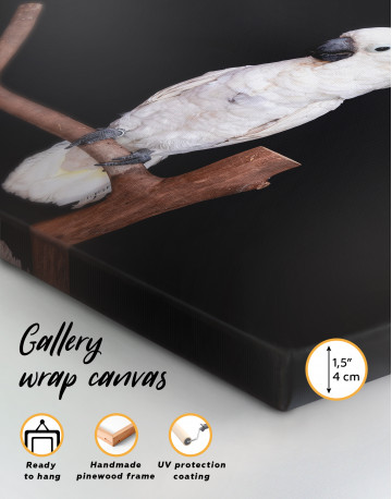 White Cockatoo on a Branch Canvas Wall Art - image 6