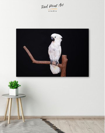 White Cockatoo on a Branch Canvas Wall Art - image 7